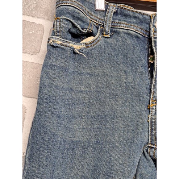 Anthropologie Pilcro Womens Slim Boyfriend  Blue Denim Distressed Jeans Size 26 - Picture 7 of 9